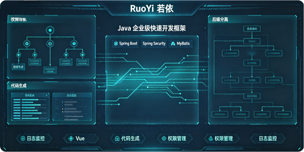 国内最受欢迎的 Java 企业级快速开发框之一RuoYi(若依)
