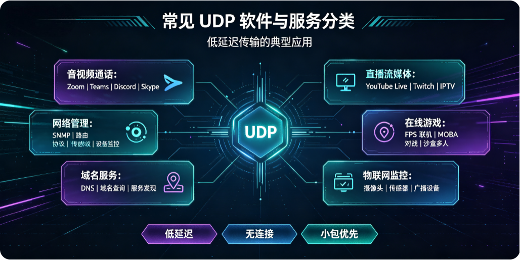 基于 UDP 协议的常见软件 / 服务分类