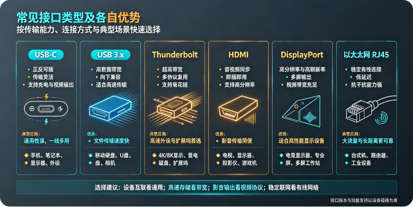 常见接口类型及各自优势