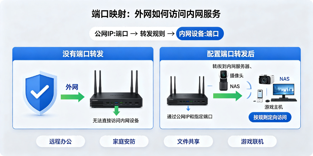 常见端口映射（端口转发）应用场景