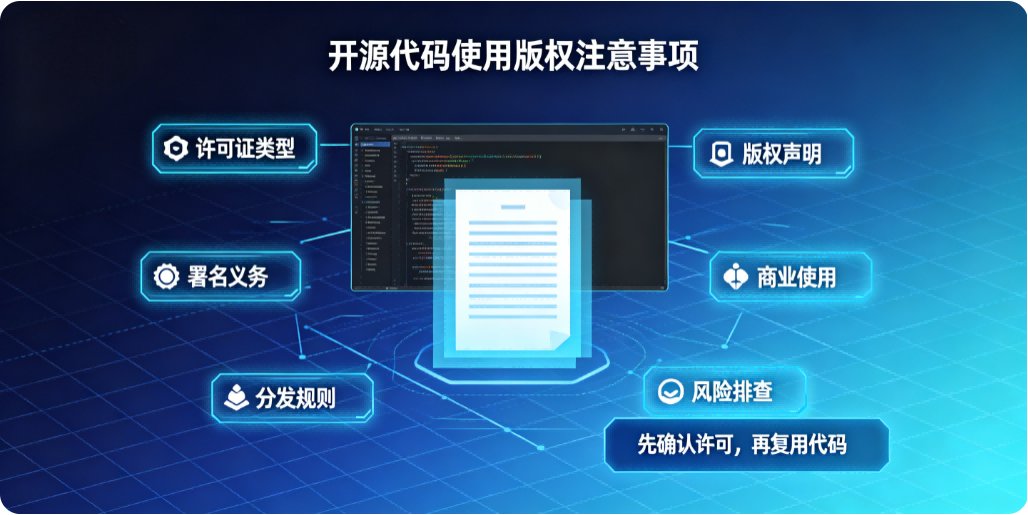 开源代码使用版权注意事项