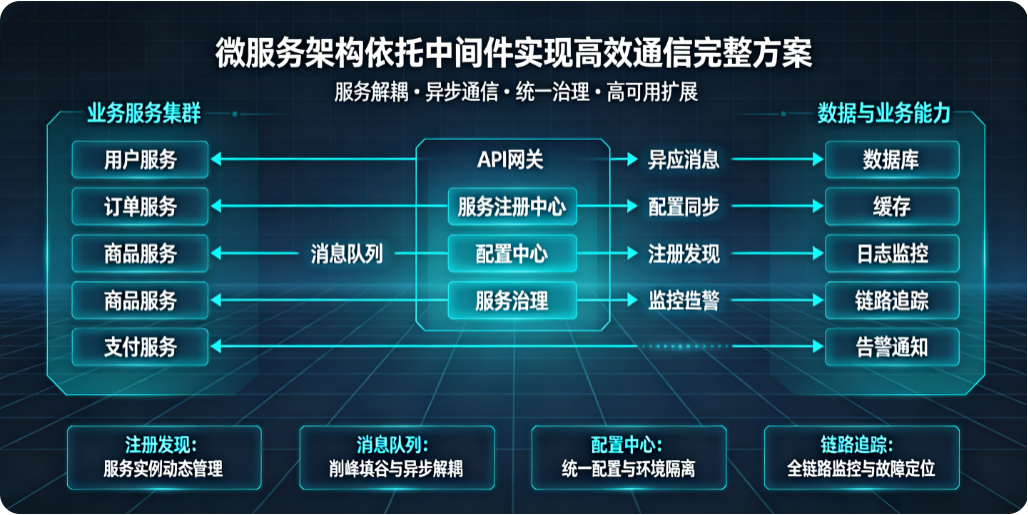 微服务架构依托中间件实现高效通信完整方案