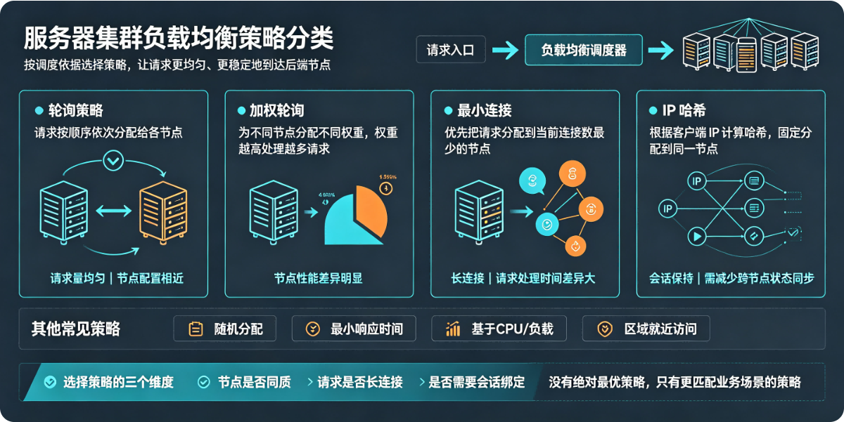 服务器集群负载均衡策略分类