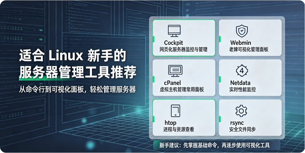 适合 Linux 新手的服务器管理工具推荐