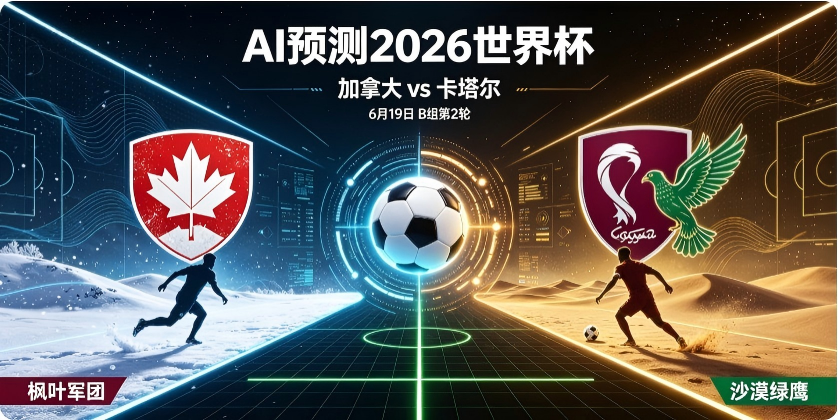 🏆 AI预测2026世界杯—6月19日B组第2轮：加拿大 vs 卡塔尔——"枫叶军团"迎战"沙漠绿鹰"