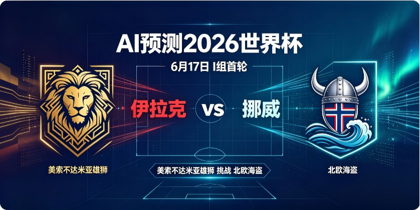 🏆 AI预测2026世界杯—6月17日I组首轮：伊拉克 vs 挪威——"美索不达米亚雄狮"挑战"北欧海盗"