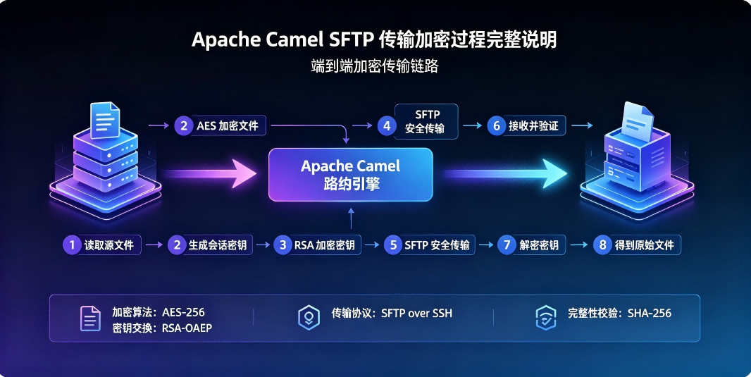 Apache Camel SFTP 传输加密过程完整说明