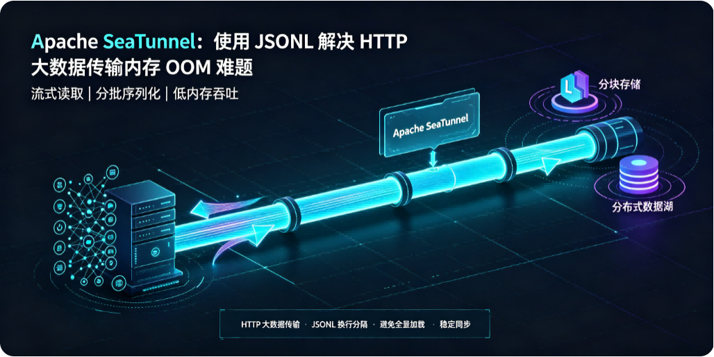 Apache SeaTunnel：使用 JSONL 解决 HTTP 大数据传输内存 OOM 难题