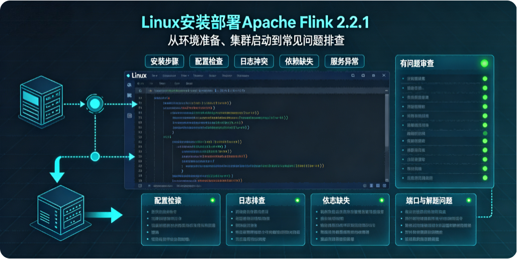 Linux安装部署Apache Flink 2.2.1教程与常见问题排查