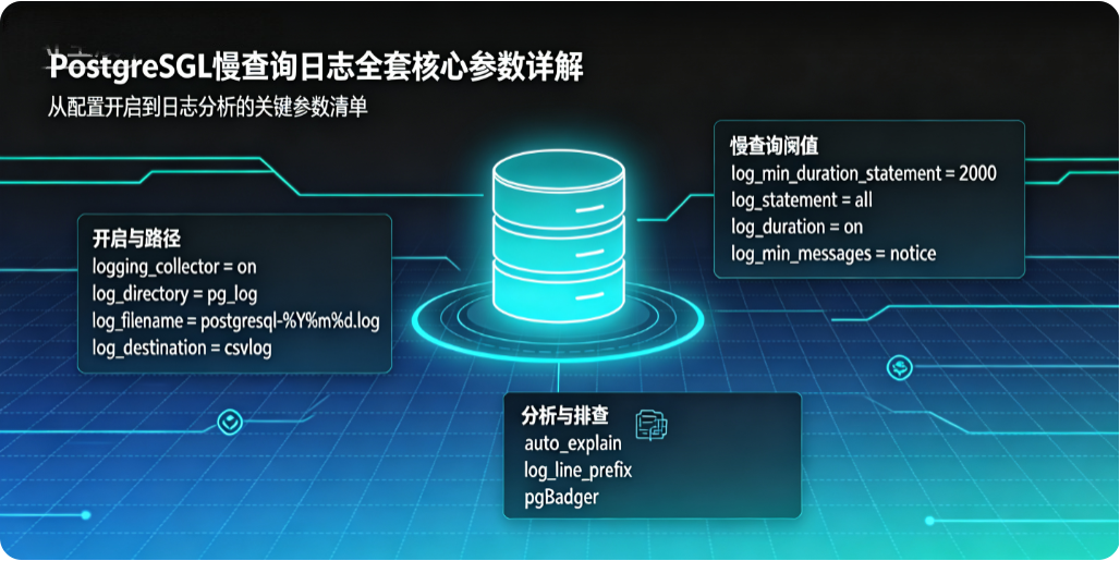 PostgreSQL 慢查询日志全套核心参数详解