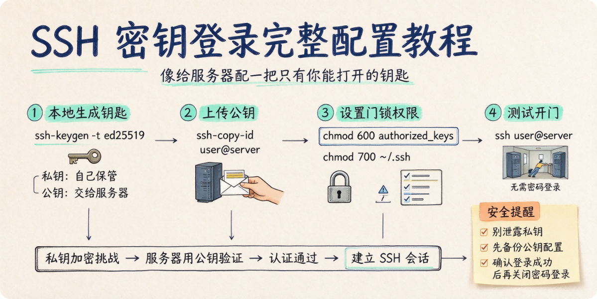 SSH 密钥登录完整配置教程