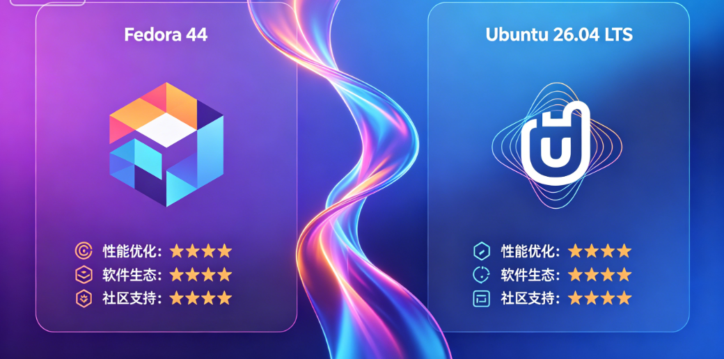 Fedora 44 vs Ubuntu 26.04 LTS：核心特性与亮点对比